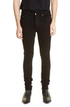Amiri Black Denim Jeans With Tears Details In Black