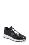 Prada Prax 1 Mixed Media Sneaker In Nero