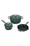 LE CREUSET LE CREUSET 5-PIECE SIGNATURE ENAMELED CAST IRON COOKWARE SET