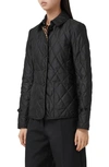 Burberry Fernleigh Thermoregulated Diamond Quilted Jacket In Black