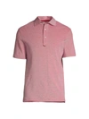 Isaia Men's Slim-fit Cotton Piqué Polo In Red