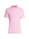 Isaia Men's Slim-fit Cotton Piqué Polo In Pink