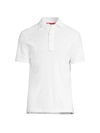 Isaia Men's Slim-fit Cotton Piqué Polo In White