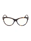 Tom Ford 55mm Round Optical Glasses In Dark Havana