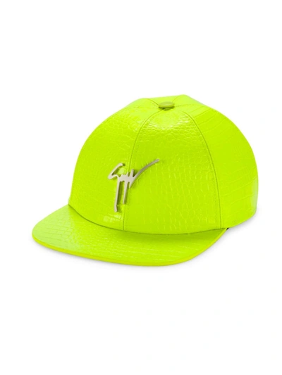 Giuseppe Zanotti Cohen Logo-patch Flat Peak Cap In Yellow