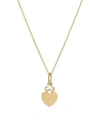 Devon Woodhill Women's 14k Yellow Gold & Diamond Mini Hidden Diamond Heart Pendant Necklace