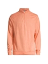 Peter Millar Men's Stealth Performance Quarter Zip Polo Shirt In Summer Sun