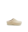 Rosetta Getty Shearling Clog In Parchment In Cream