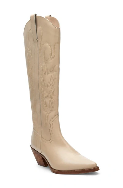 Coconuts By Matisse Agency Western Pointed Toe Boot In Ivory