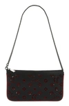 Christian Louboutin Loubila Shoudler Bag In Loubinthesky Perforated Leather In Black-loubi/ Loubi