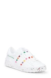 Valentino Open For A Change Rockstud Low-top Sneakers In Bianco/ Multiclr