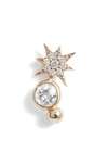 ANZIE NORTH STAR SINGLE DIAMOND DROP EARRING