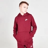 Nike Kids'  Boys' Sportswear Club Fleece Pullover Hoodie In Dark Beetroot/white