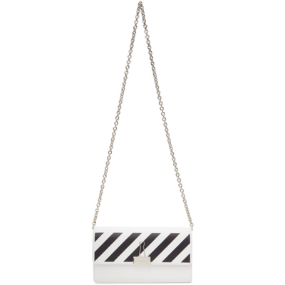 off white binder clip card holder Off-White Binder Clip Striped Cardholder - Black