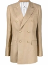 Etro Double-breasted Jacket In Dove Grey