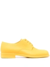 Maison Margiela Rubber Tabi Lace-up Shoes In Yellow