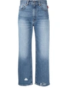 Denimist Mid-rise Cropped Jeans In Blue