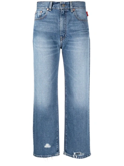 Denimist Mid-rise Cropped Jeans In Blue