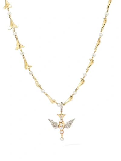 Annoushka X Temperley London 18kt Yellow Gold Lovebirds Pearl Diamond Choker