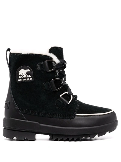 SOREL FAUX-FUR TRIM SUEDE BOOTS
