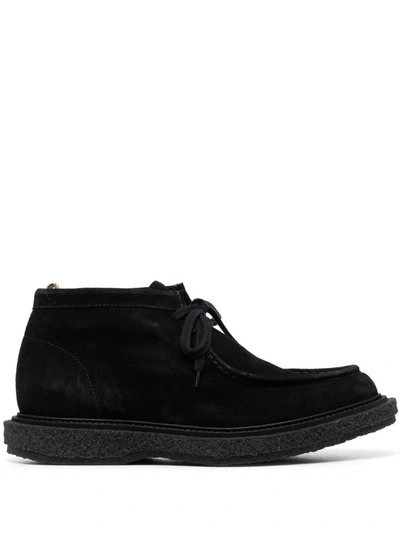 Officine Creative Bullet 001 Suede Chukka Boots In Black