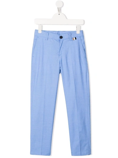 Bosswear Kids' Slim-fit Tailored Trousers In Blue