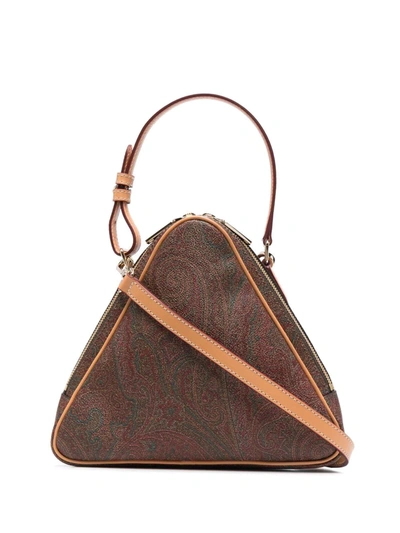 ショルダーバッグ・ポシェット Etro Shoulder bags Brown Etro - Paisley print shoulder bag brown - The Corner
