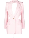 Alexander Mcqueen Single-breasted Cut-out Blazer In Pink