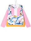 EMILIO PUCCI JUNIOR 拼色套头式连帽衫