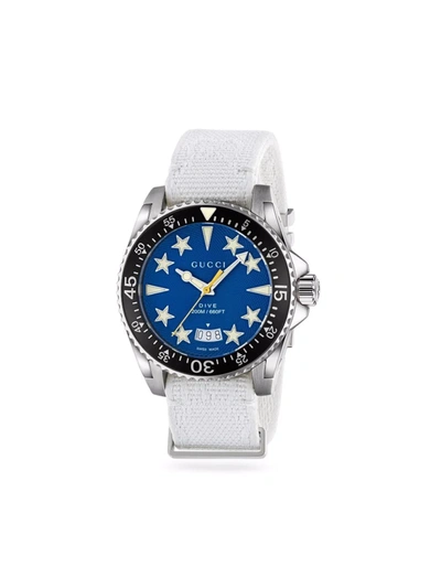 Gucci Limited Edition  Dive Watch 40mm In Blue