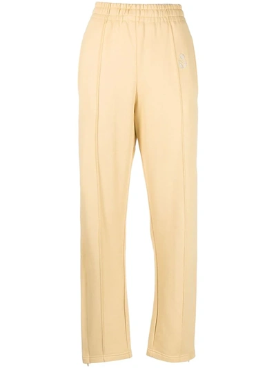 Isabel Marant Étoile Logo Embroidered Track Trousers In Yellow
