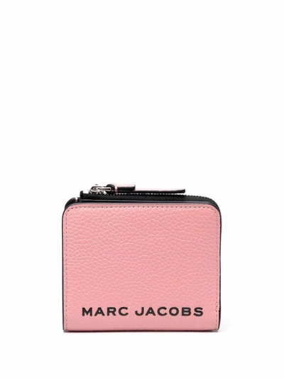 Marc Jacobs Logo Print Zip Wallet In Pink