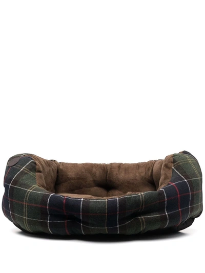 Barbour Tartan-check 30inch Dog Bed In Green