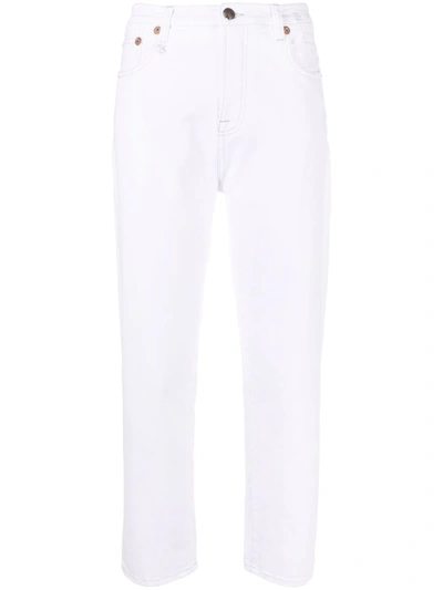 R13 Bale Cropped High-rise Jeans In White