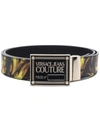 VERSACE JEANS COUTURE BAROQUE-PRINT BUCKLED BELT