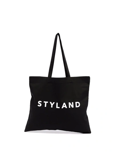 Styland Logo-print Tote Bag In Black