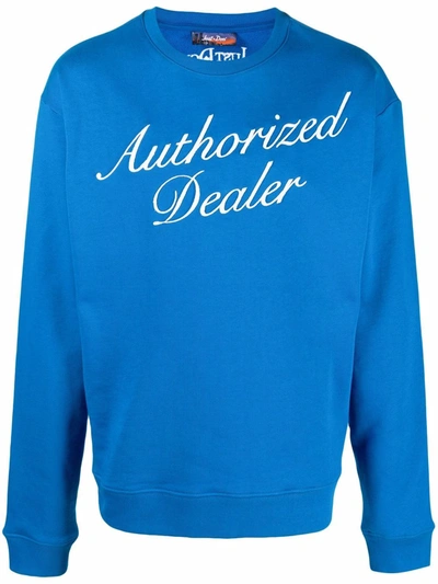 Just Don Authorized Dealer Felpa Girocollo Crewneck Sweatshirt In Blue