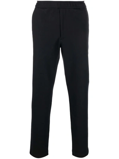 Theory Tapered-leg Track Trousers In Black