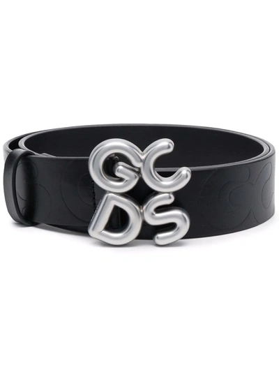 Gcds Logo-buckle Fastening Belt In Black