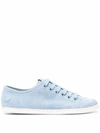 Camper Uno Perforated-detail Sneakers In Blue