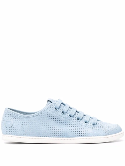 Camper Uno Perforated-detail Sneakers In Blue