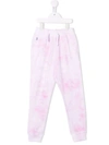 Polo Ralph Lauren Logo-embroidered Tie-dye Track Suits In Pink