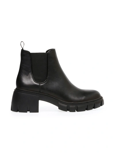 Steve Madden Gracey Leather Ankle Boots In Black