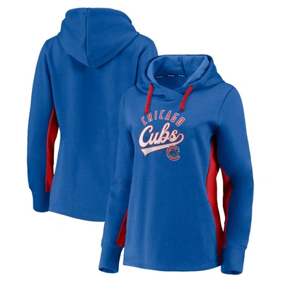 Fanatics Women's Royal, Red Chicago Cubs Game Ready Pullover Hoodie In Royal,red