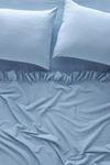 Anthropologie Ruffled Organic Spa Sateen Sheet Set By  In Blue Size Pillowcase