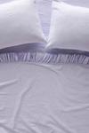 Anthropologie Ruffled Organic Spa Sateen Sheet Set By  In Purple Size Pillowcase