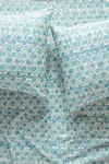 Anthropologie Organic Sateen Printed Sheet Set By  In Blue Size Twn Xl Sht