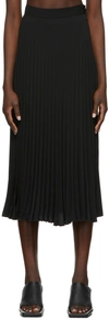Mm6 Maison Margiela Pleated Mid-length Skirt In 900 Black