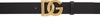 Dolce & Gabbana Black Belt With Buckle Closure And Interwoven Design In Leather Man
