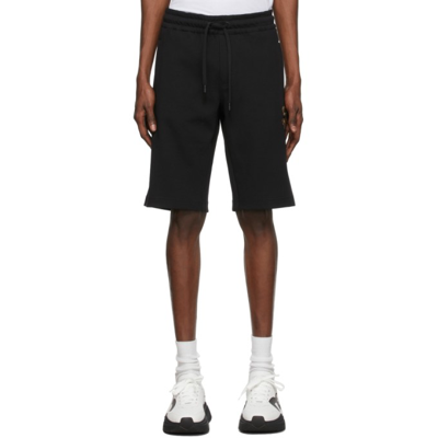 Dolce & Gabbana Logo-embroidered Cotton-blend Jersey Drawstring Shorts In Black